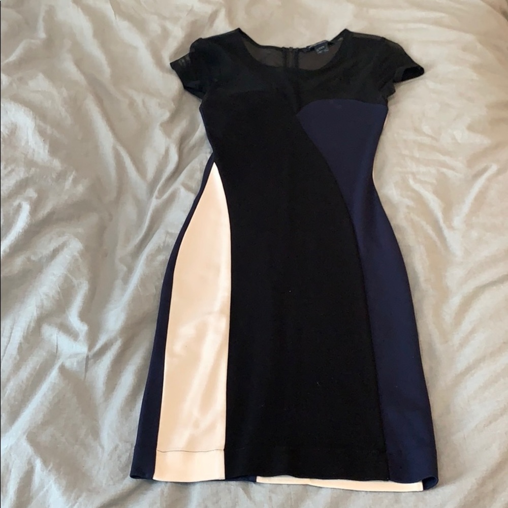 Color block French connection pencil dress.